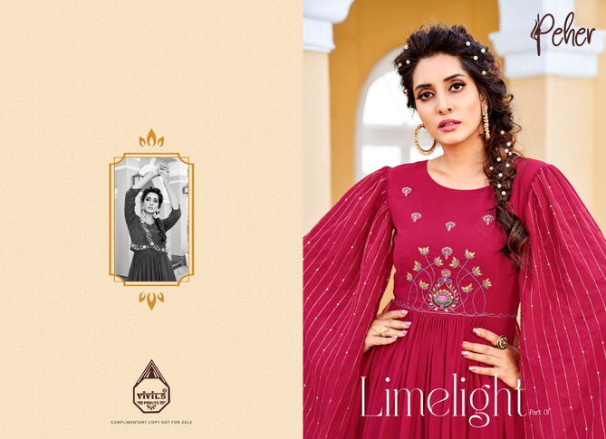 Lime Light Fancy Stylish Designer Festive Wear Heavy Long Kurtis collection